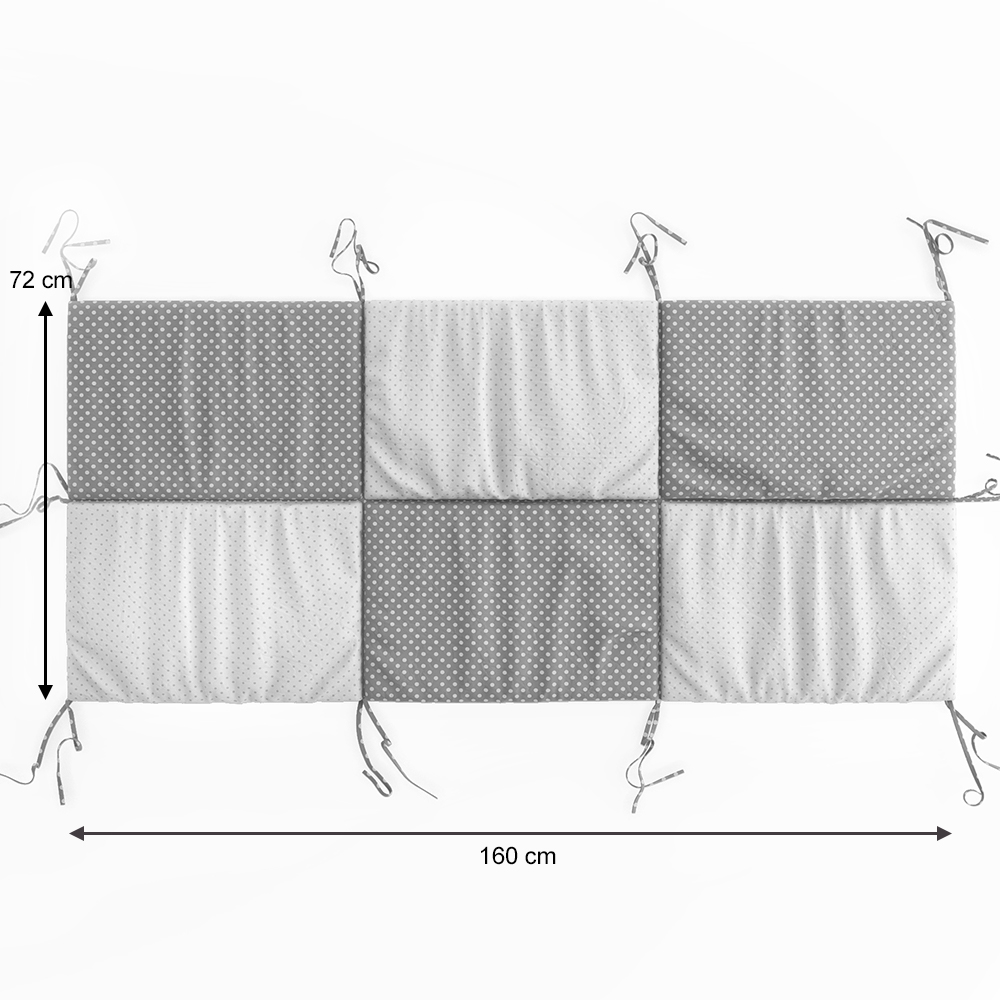 Tête de lit "Wiki" 72x160cm Blanc/Gris VitaliSpa