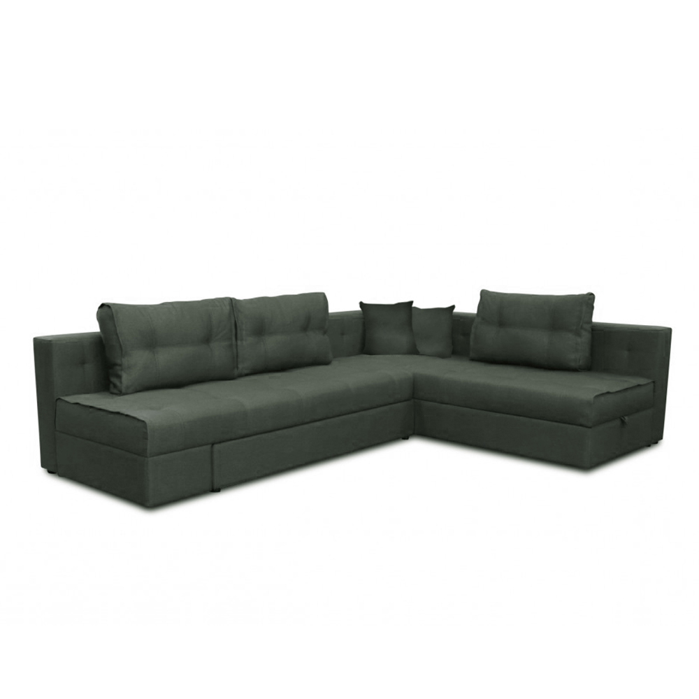 Sofa L Form "Milton" Grau 300 x 200 cm Rechte Ecke Vitalispa