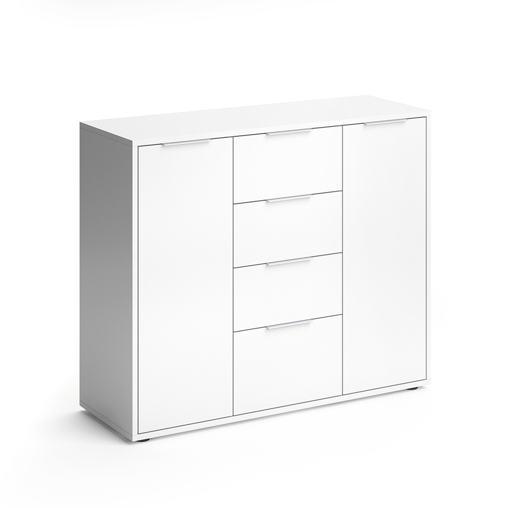 commode avec tiroirs "Leon", Blanc, 100 x 84 cm, Vicco