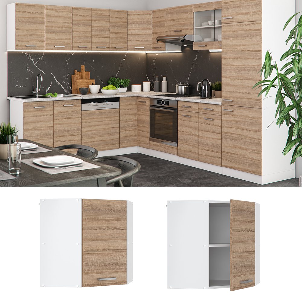 Meuble bas de cuisine R-Line 60cm, PT Marbre Sonoma Vicco - Maison Meuble bas de cuisine R-Line 60cm, PT Marbre Sonoma Vicco - Maison