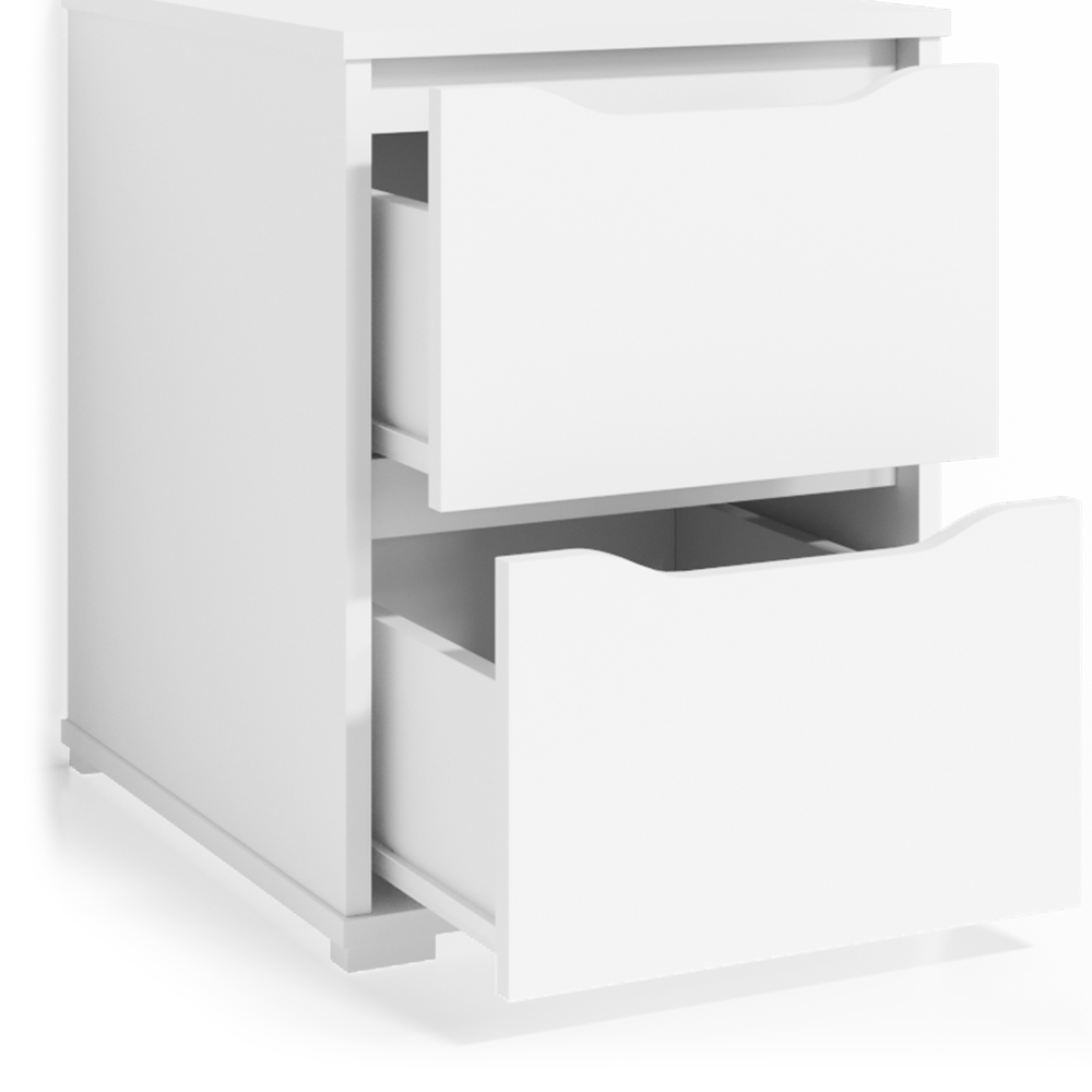 commode avec tiroirs "Ruben", Blanc, 40 x 54 cm, Vicco