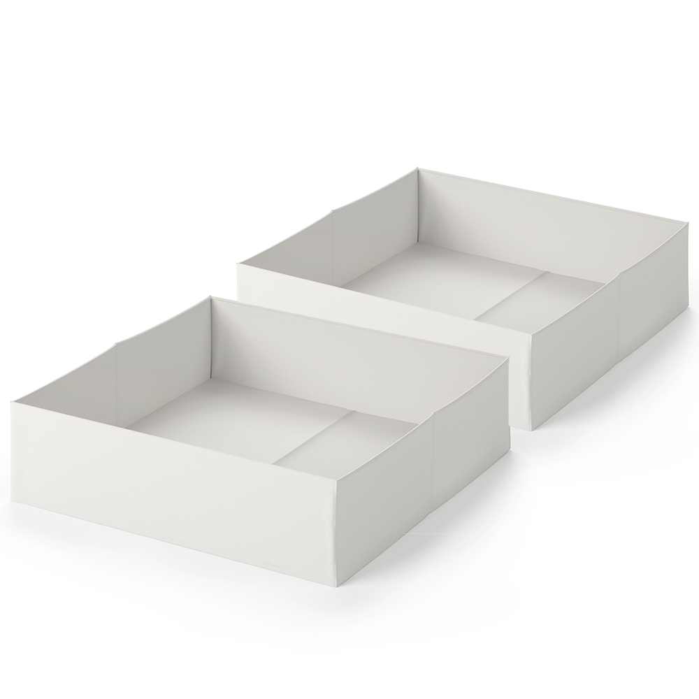Faltbox Schublade Weiß 99.2 x 93.2 cm 2er Set Vitalispa