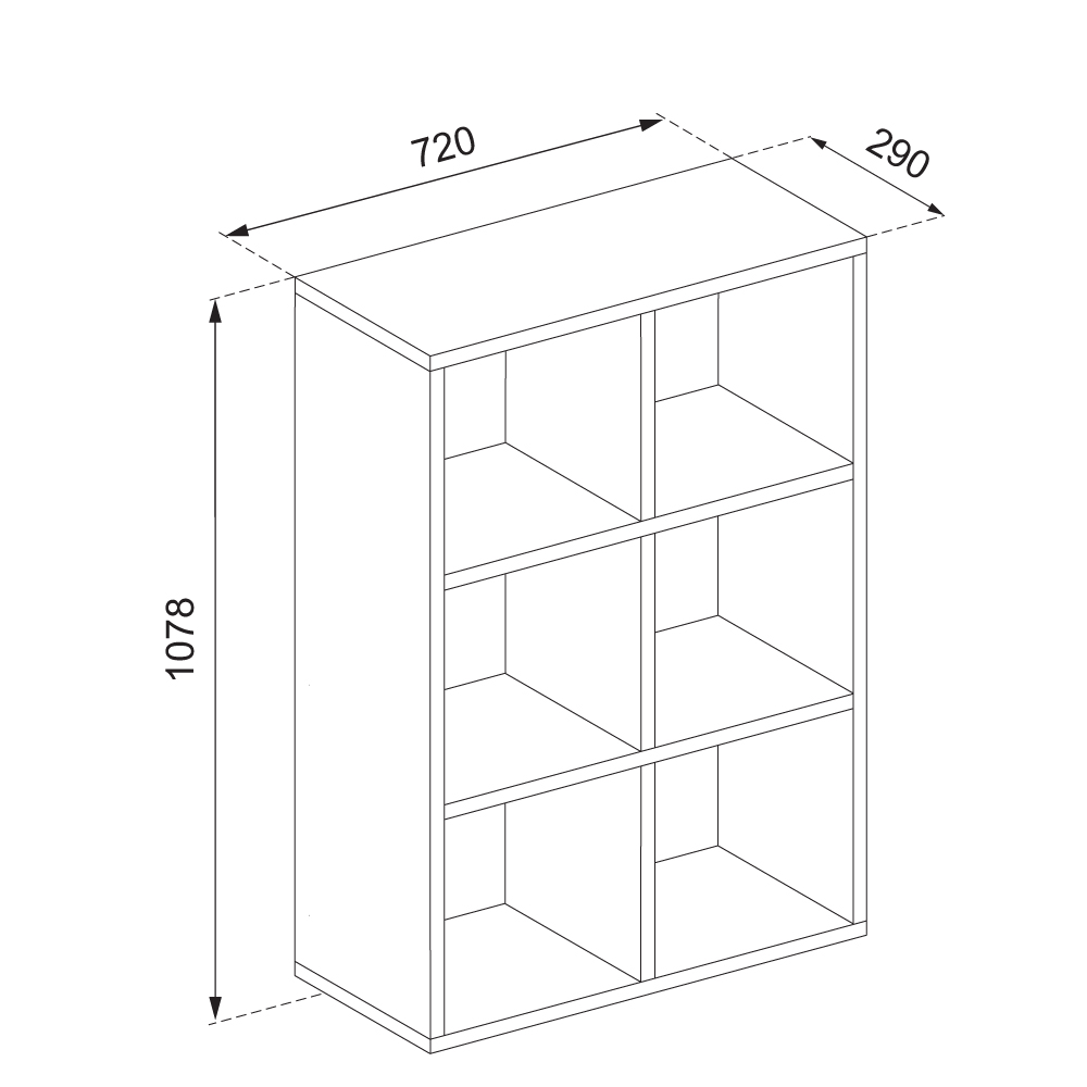 meuble de rangement cube , Noir, 72 x 107.8 cm, Vicco