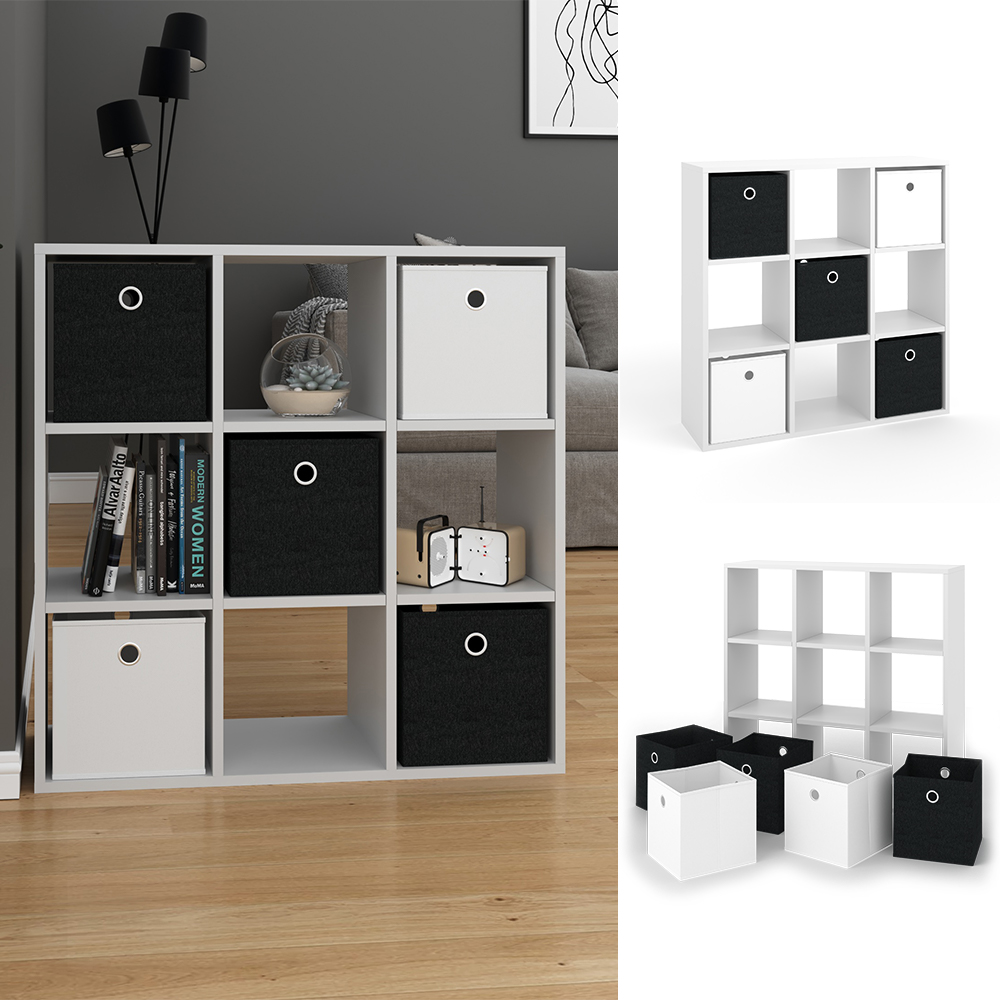 meuble de rangement cube "Hylda", Blanc, 82.8 x 82.8 cm, Vicco