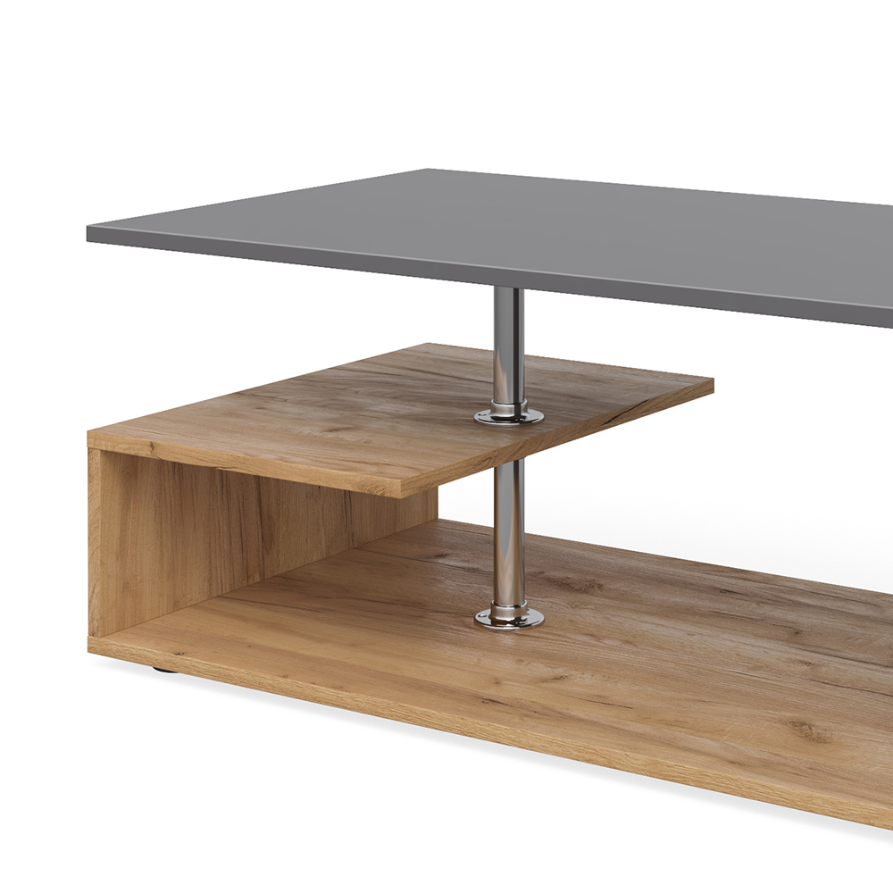 Table basse "Guillermo", Sable/Anthracite, 91 x 41 cm, Vicco