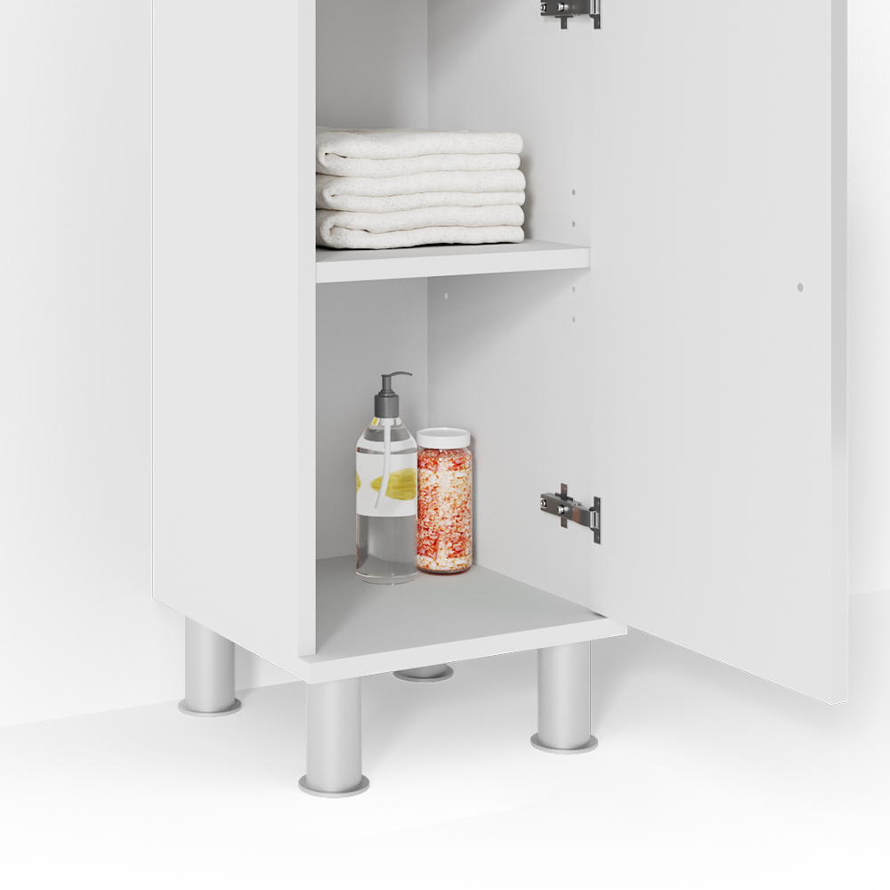 meuble de rangement de salle de bain "Fynn", Blanc Haute brillance, 30 x 95 cm, Vicco