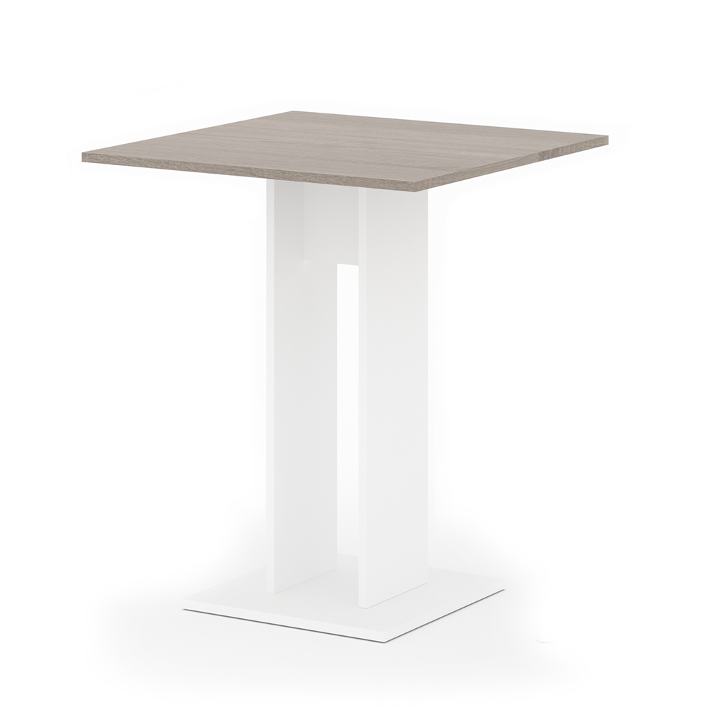 Table de salle à manger "Ewert", Sonoma/Blanc, 65 x 65 cm, Vicco
