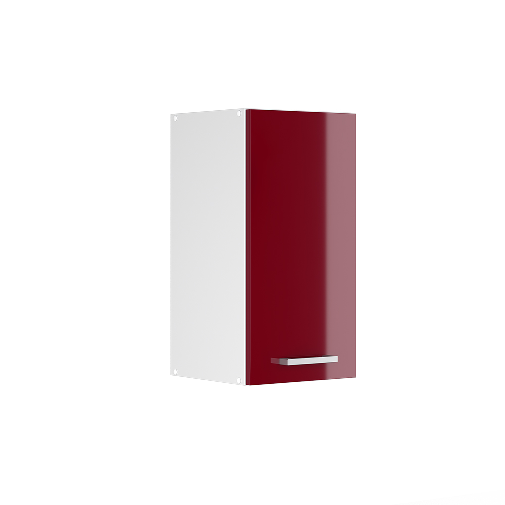 Stenska omara "R-Line", Bordo rdeča barva visokega sijaja/Bela, 30 cm, Vicco