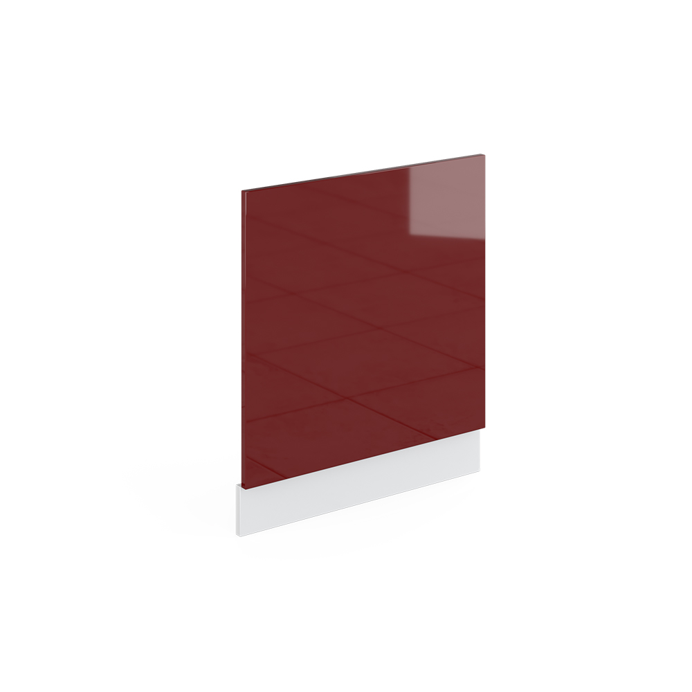 façade "R-Line", Rouge bordeaux Haute brillance/Blanc, 60 cm sans plan de travail, Vicco