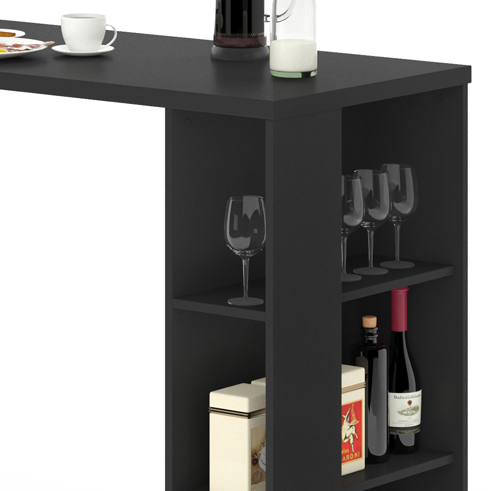 Table de bar "Noel", Noir, 120 x 60 cm, Vicco