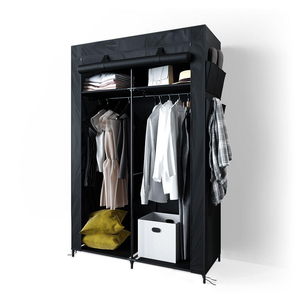 armoire , Noir, 110 x 175 cm, Vicco