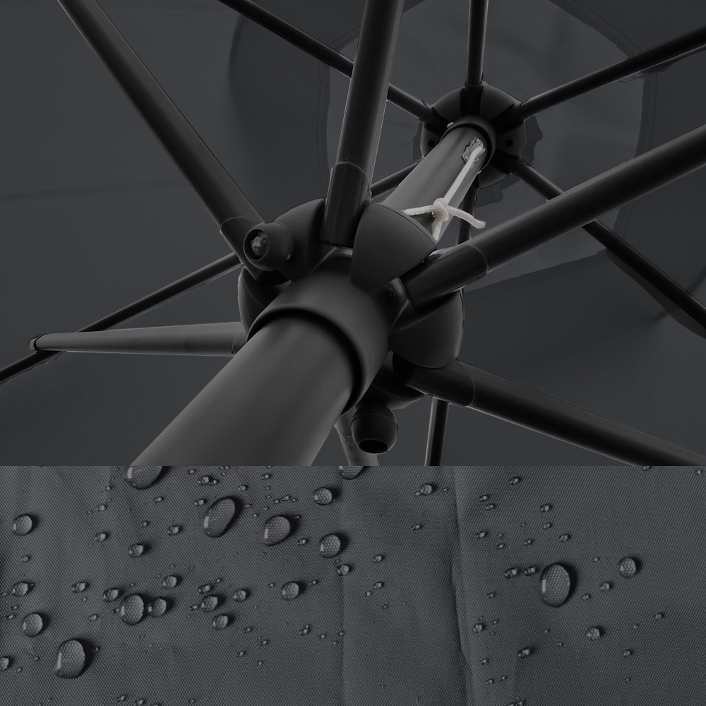 Parapluie , Anthracite, 270 cm avec housse de protection, OK-Living