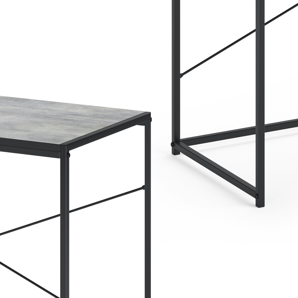 Schreibtisch "Fyrk" Beton/Schwarz 100 x 45 cm Vicco