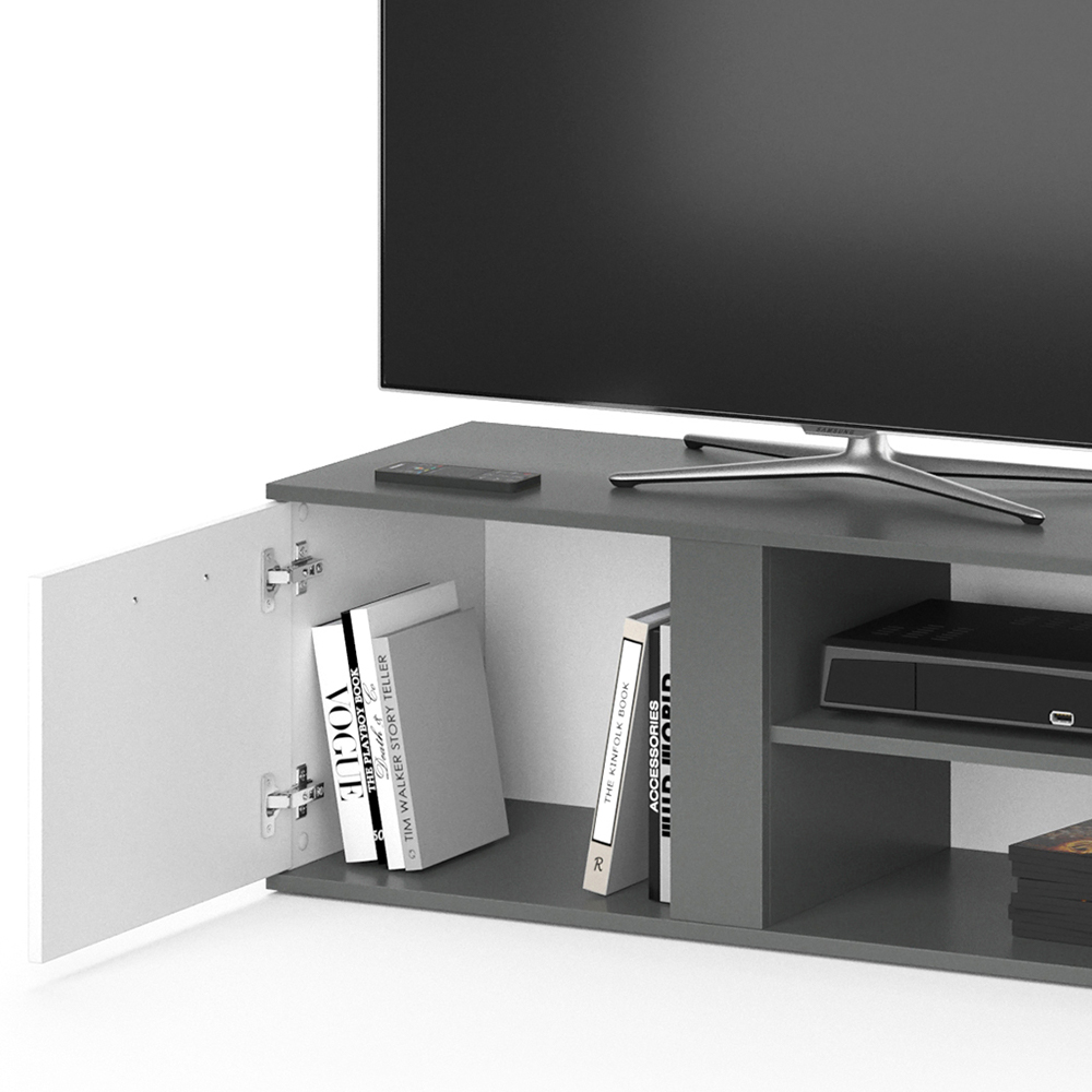 meuble tv "Novelli", Anthracite/Blanc, 40 x 41 cm, Vicco