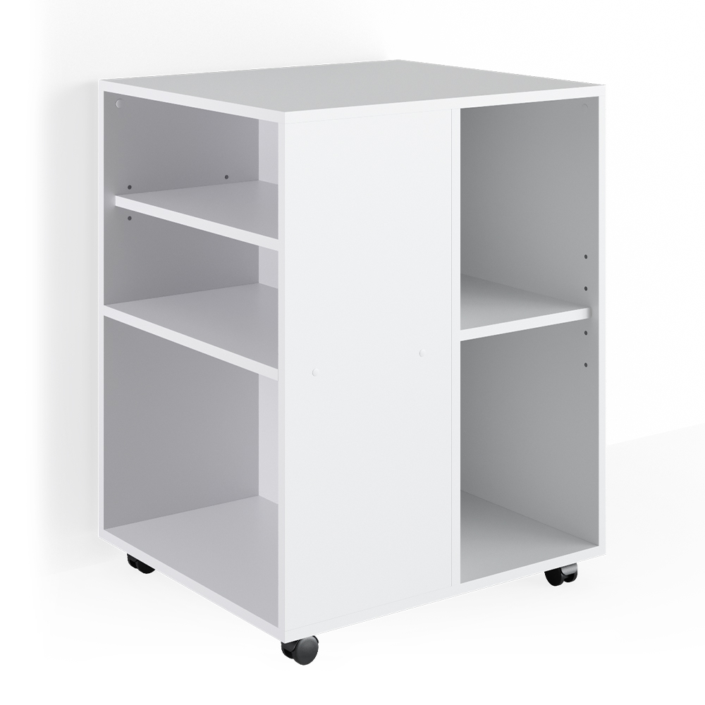 Vicco Rollcontainer 'Ansel' – 60x40x77,4 Cm, Mit Schubladen & Rollen | Weiß/Sonoma, Spanplatte, Viel Stauraum