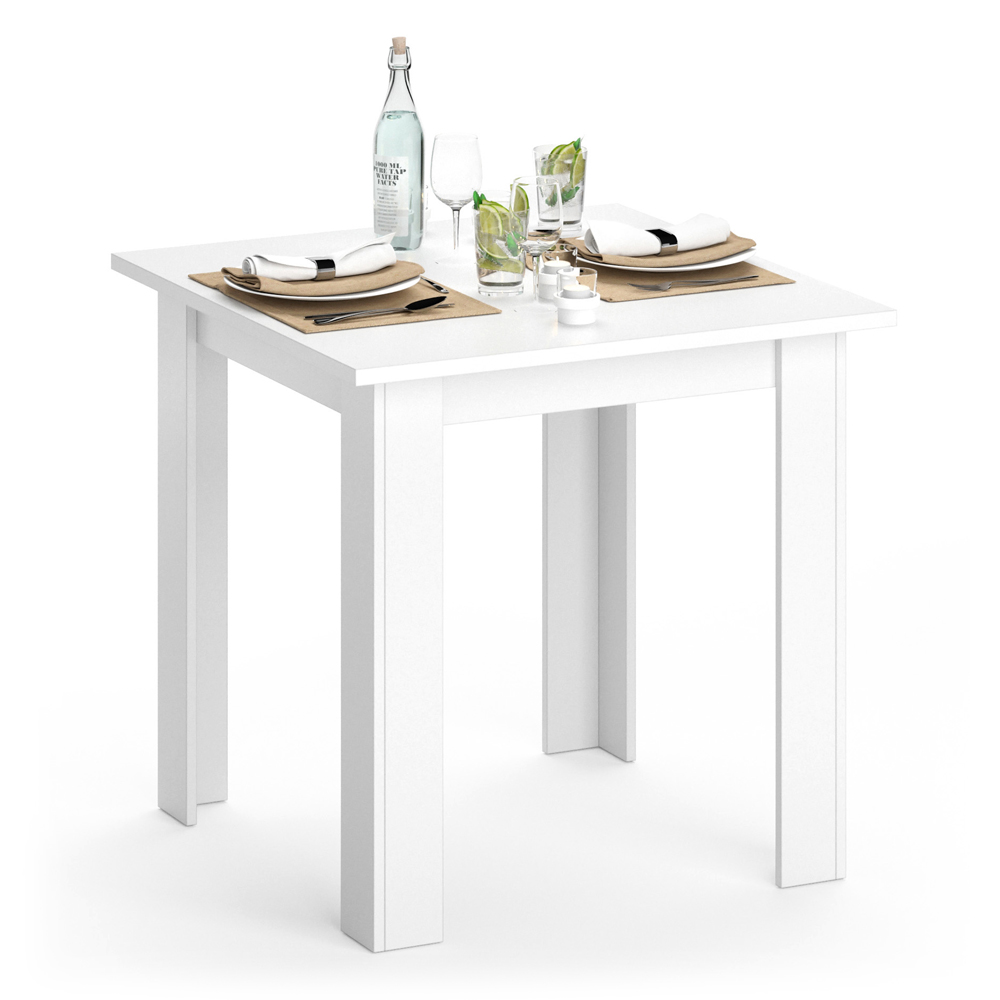 Table de salle à manger "Karlos", Blanc, 80 x 80 cm, Vicco