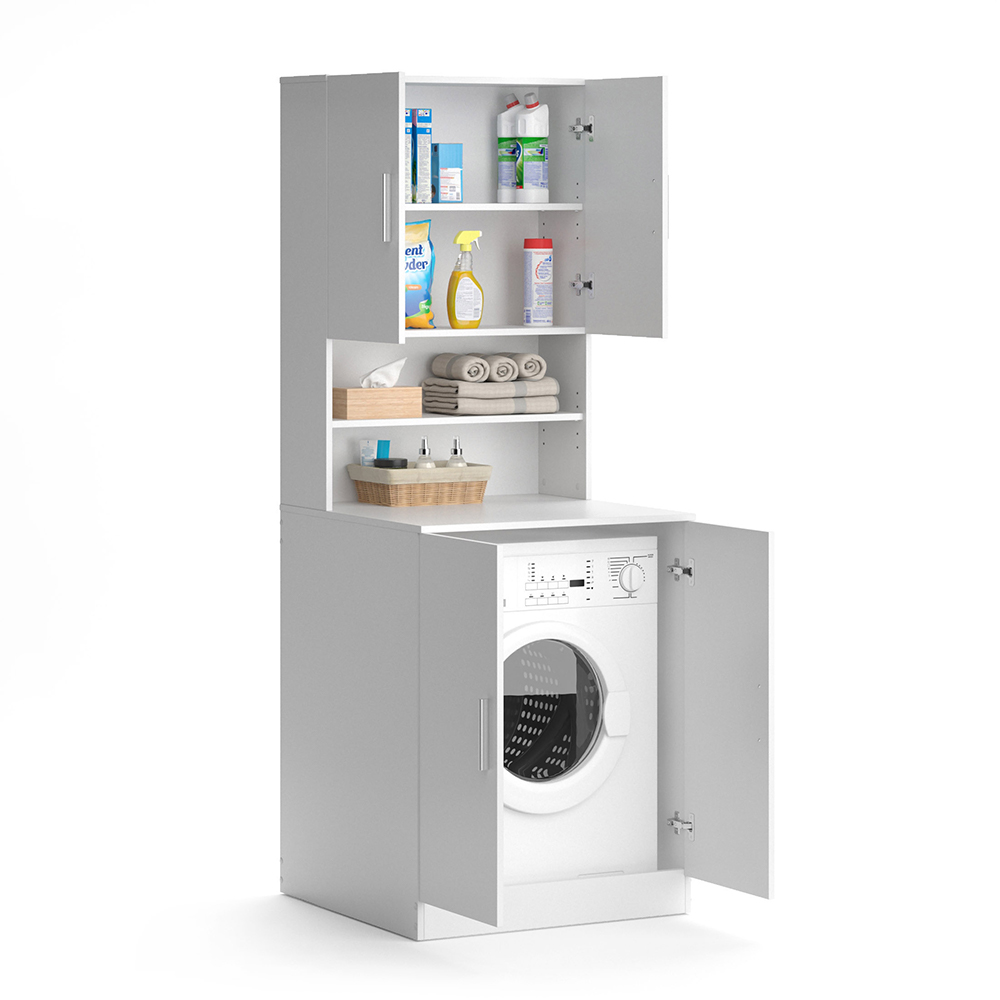 armoire machine à laver "Liana", Blanc, 70.5 x 190.5 cm, Vicco