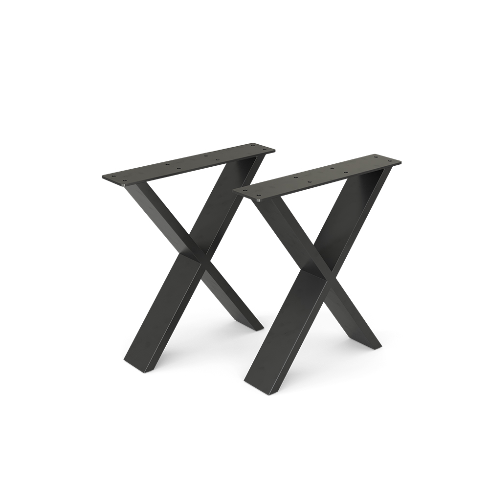 Tischbeine Schwarz 40 x 42 cm X-Form Vicco