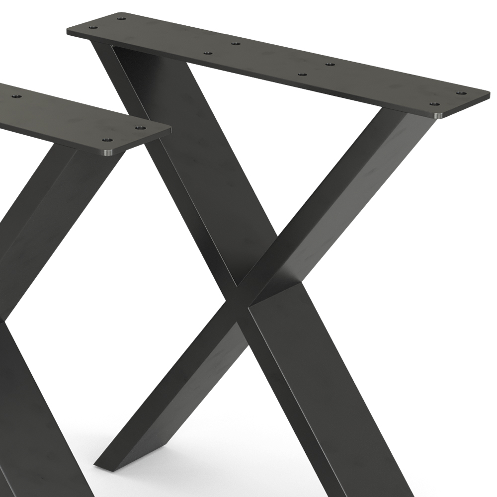 Pieds de table , Noir, 40 x 42 cm Forme en X, Vicco