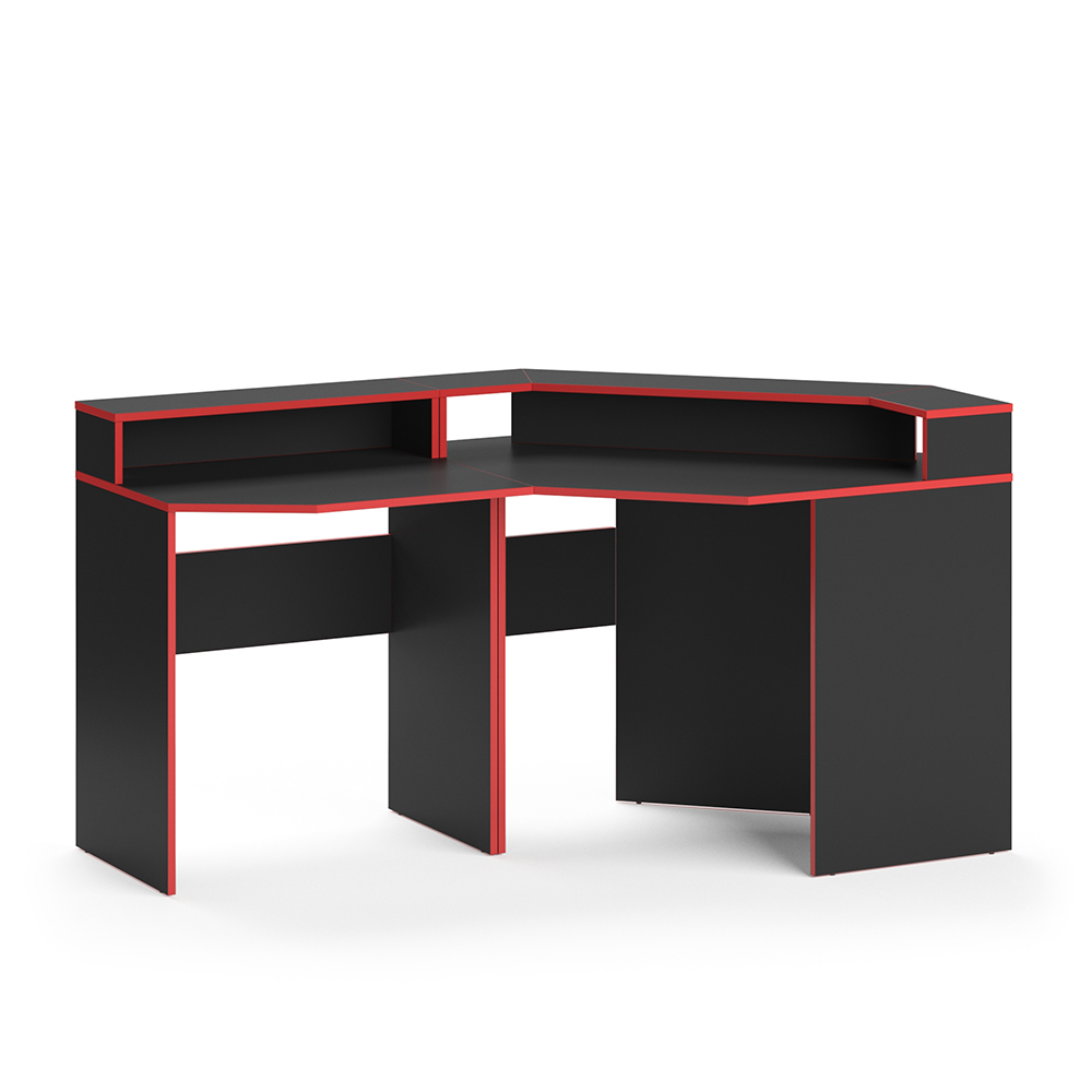 Igralna miza "Kron", Rdeča/Črna, 190 x 90 cm, Vicco