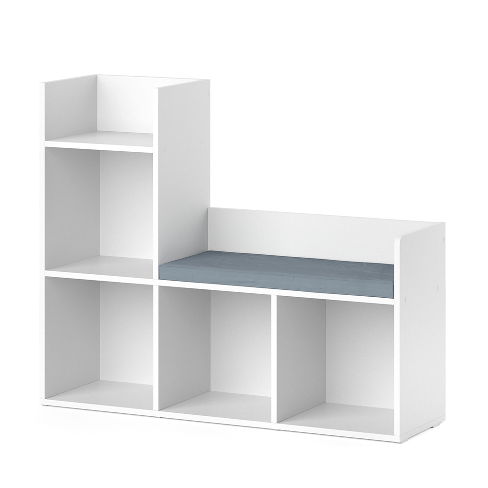 Scaffale Per Bambini Luigi - Bianco, 107.2 X 88.6 Cm, Con Seduta, Per Camera Dei Piccoli - 11
