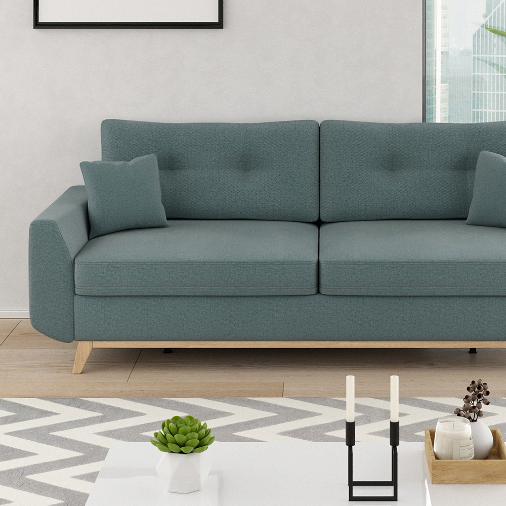 Sofa "Sidney" Blau 230 cm Vitalispa