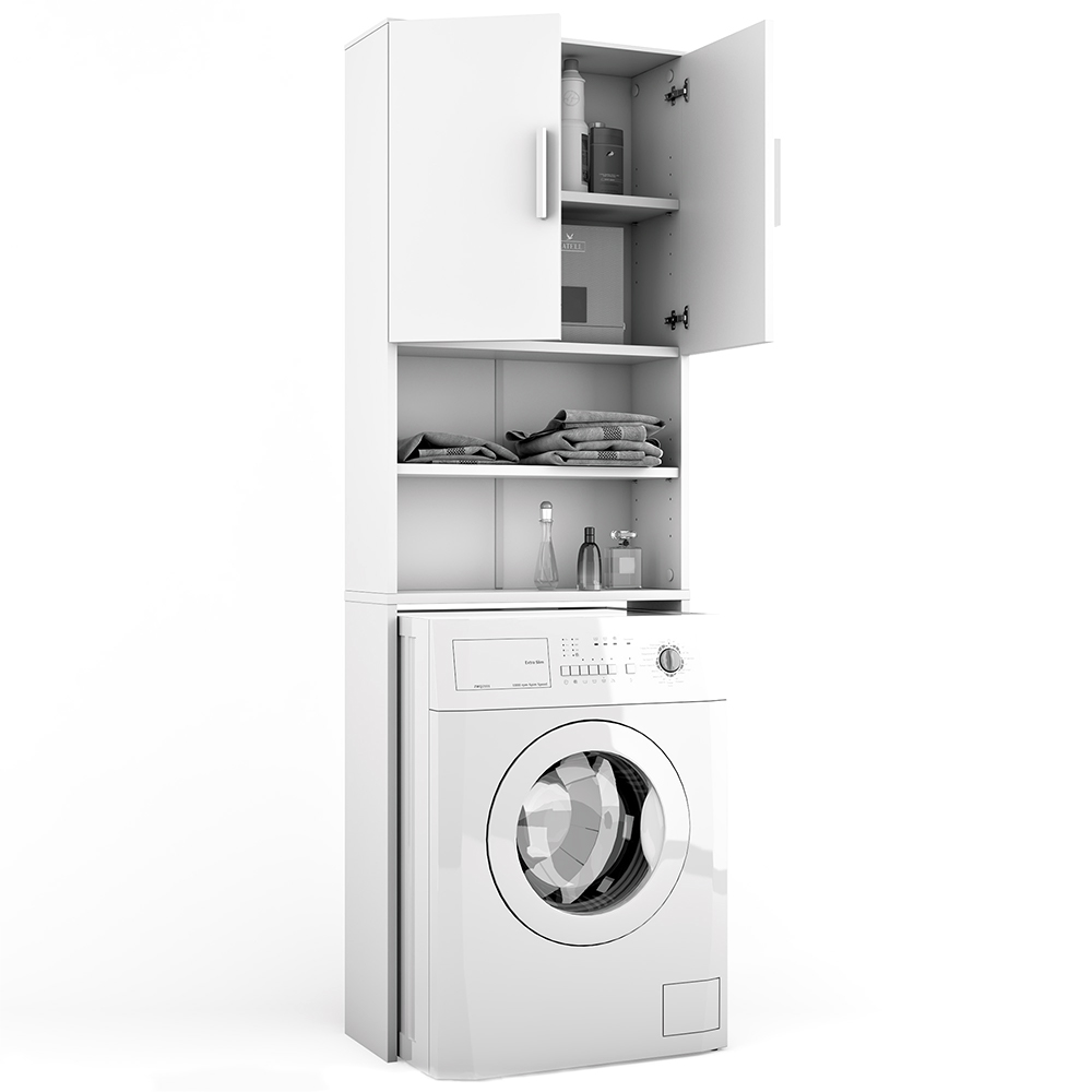 Waschmaschinenschrank Weiß 64 x 190 cm Vicco