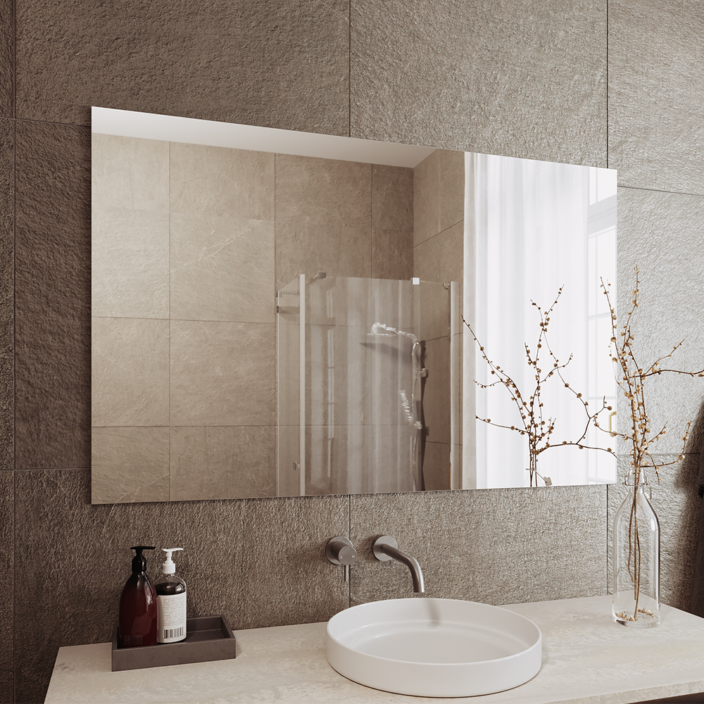 livinity® Bathroom mirror White 111 x 70 cm, Viola | 2297