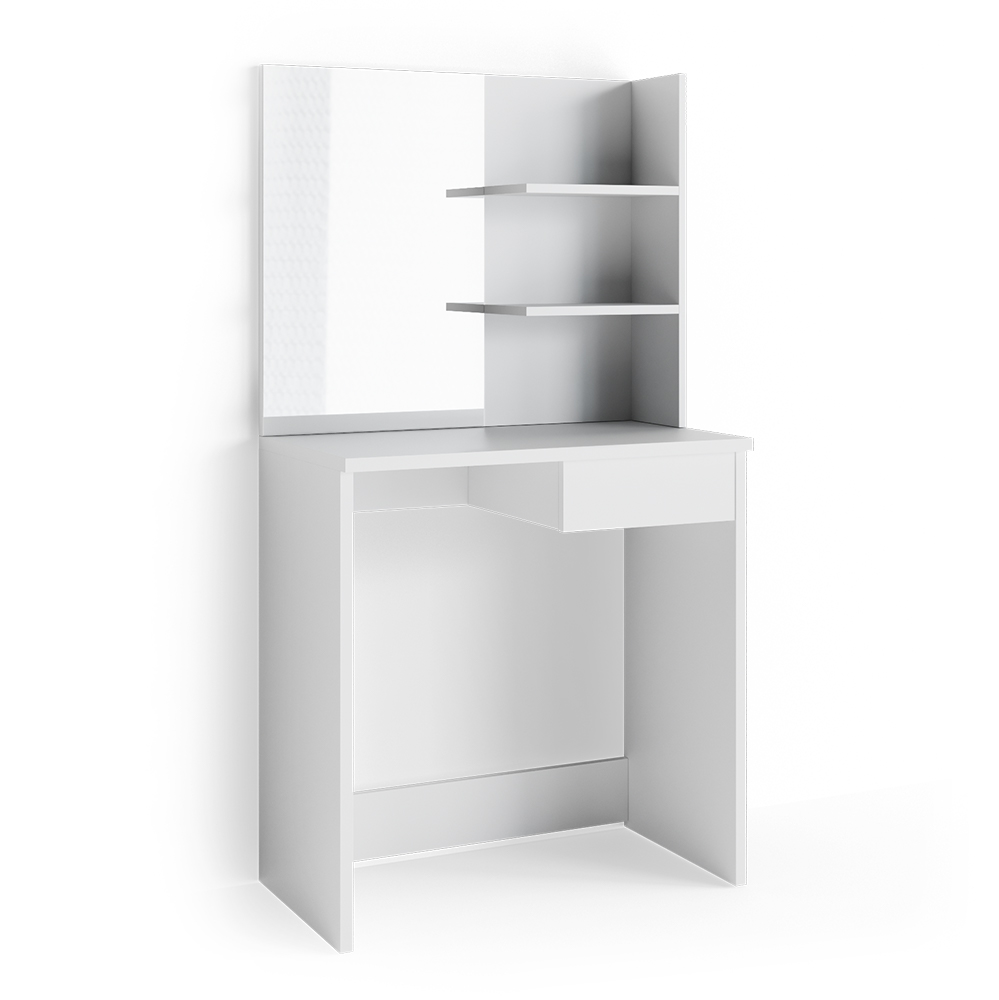 Vicco Coiffeuse Dekos, Blanc, 75cm avec éclairage LED et banc | Leroy