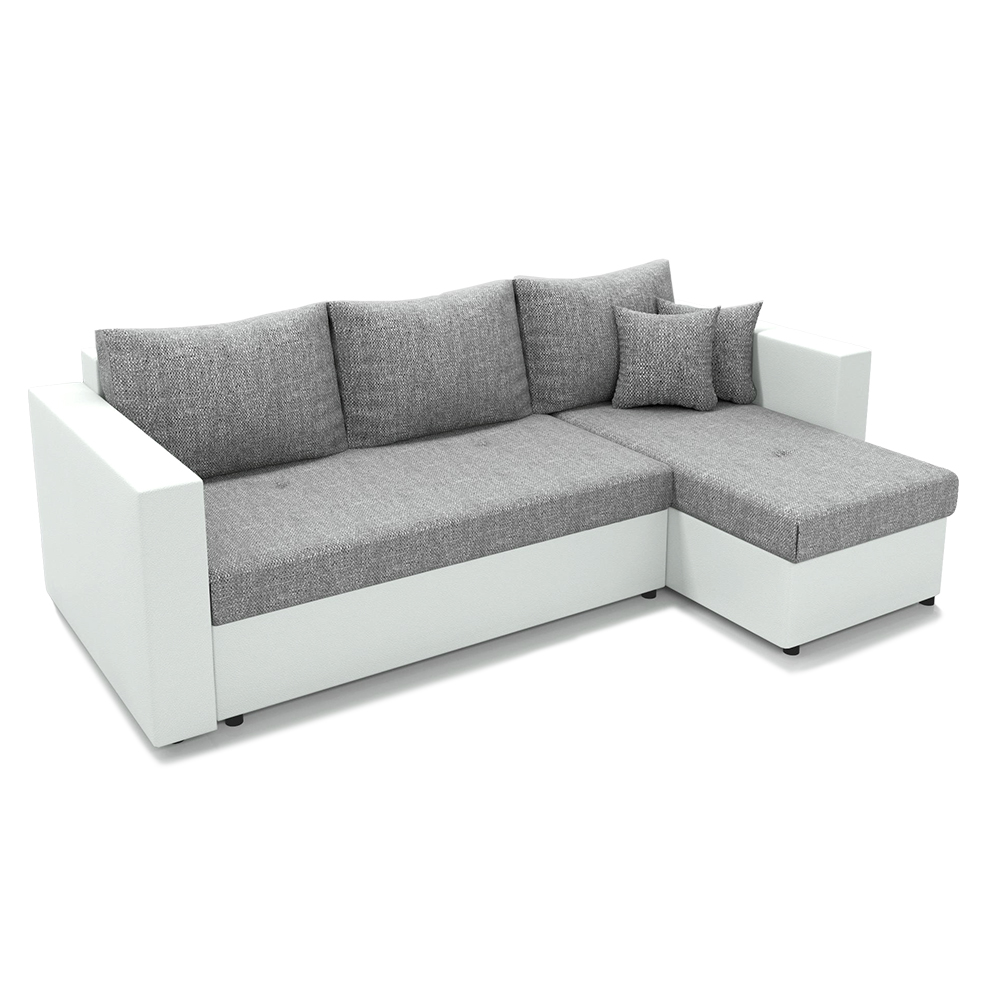Sofa L Form Grau 224 x 144 cm Vitalispa
