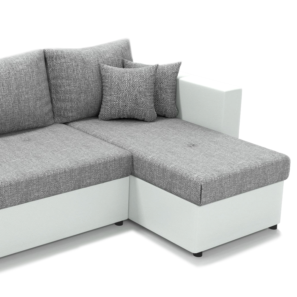 Sofa L Form Grau 224 x 144 cm Vitalispa