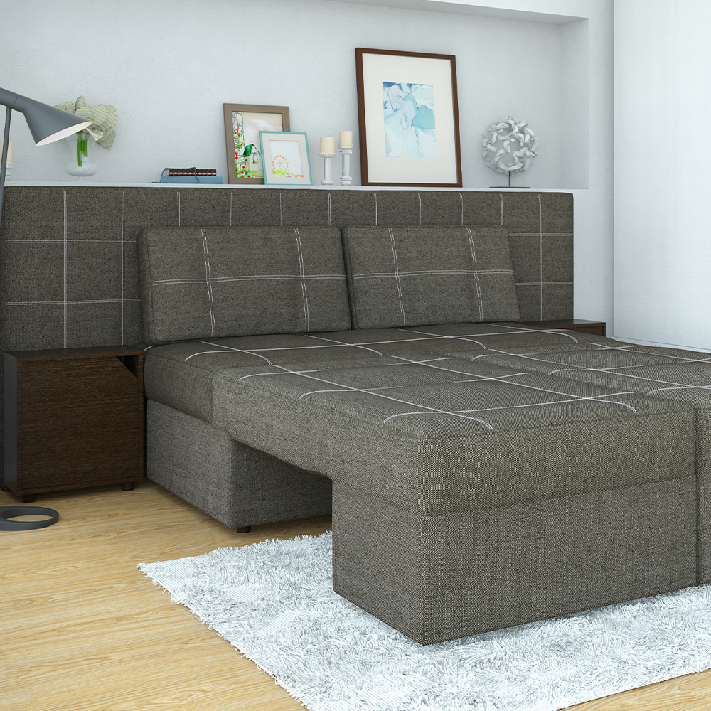 Sofa Grau 235 cm Vitalispa